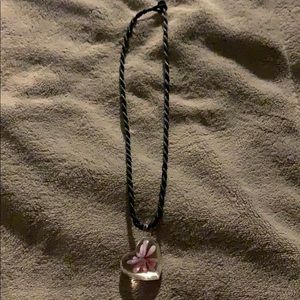 Clear flower necklace